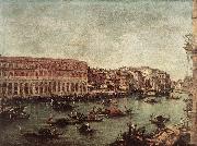 GUARDI, Francesco The Grand Canal at the Fish Market (Pescheria) dg oil painting artist